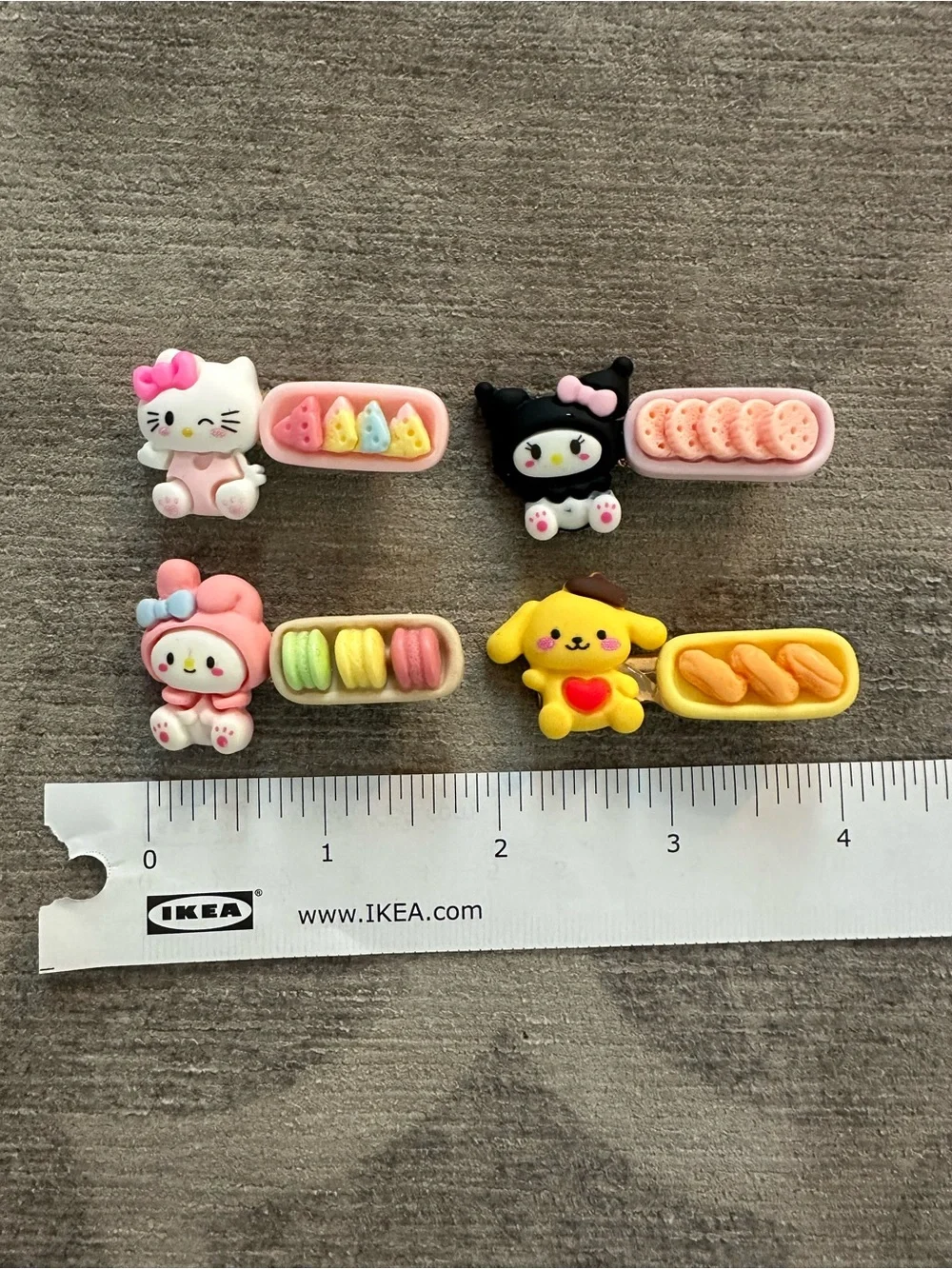 Sanrio hair clips-Hello Kitty, Kuromi, My Melody & Pompompurin